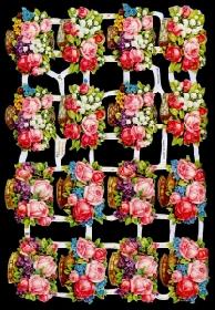 Glanzbilder - große Rosenkorbe Glanzbilder - große Rosenkorbe