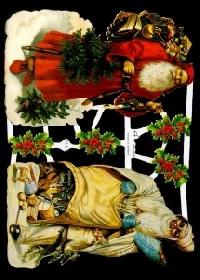 Glanzbilder - 2 Weihnachtsmänner quer