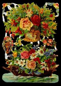 Glanzbilder - 2 Blumenkörbe Glanzbilder - 2 Blumenkörbe