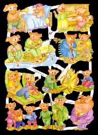 Glanzbilder - verspielte Schweine Glanzbilder - verspielte Schweine