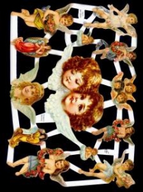 Glanzbilder mit Gold-Glimmer - verschiedene Engel Glanzbilder mit Gold-Glimmer - verschiedene Engel