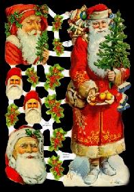 Glanzbilder - Weihnachtsmanner