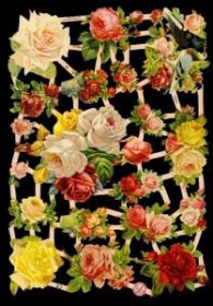 Glanzbilder mit Silber-Glimmer - Rosen Glanzbilder mit Silber-Glimmer - Rosen