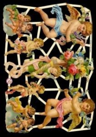 Glanzbilder mit Gold-Glimmer - Große und kleine Engel Glanzbilder mit Gold-Glimmer - Große und kleine Engel