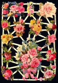 Glanzbilder mit Silber-Glimmer - verschiedene Rosen und Rosensträuße Glanzbilder mit Silber-Glimmer - verschiedene Rosen und Rosensträuße