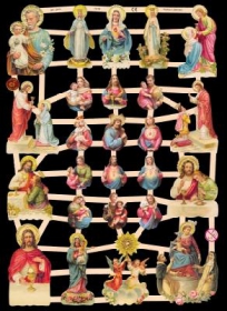 Glanzbilder mit Silber-Glimmer - Verschiedene Jesusbilder