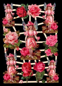 Glanzbilder mit Silber-Glimmer - Elfen, Rosenelfe, Blumenelfe und Rosen Glanzbilder mit Silber-Glimmer - Elfen, Rosenelfe, Blumenelfe und Rosen