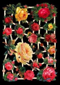 Glanzbilder mit Silber-Glimmer - verschiedene Rosen Glanzbilder mit Silber-Glimmer - verschiedene Rosen