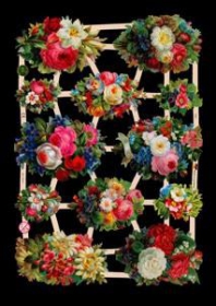 Glanzbilder mit Silber-Glimmer - 12 Blumensträuße Glanzbilder mit Silber-Glimmer - 12 Blumensträuße