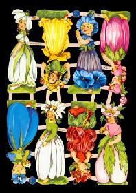 Glanzbilder - 12 Blumenkinder Glanzbilder - 12 Blumenkinder