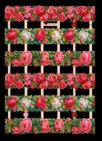 Glanzbilder mit Silber-Glimmer - 6 Rosenborden Glanzbilder mit Silber-Glimmer - 6 Rosenborden