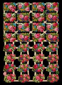 Glanzbilder - Rosenkörbchen