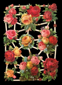 Glanzbilder mit Silber-Glimmer - 10 Rosensträuße Glanzbilder mit Silber-Glimmer - 10 Rosensträuße