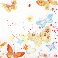 Servietten 25x25 cm - Lovely Butterflies yellow/orange Servietten 25x25 cm - Lovely Butterflies yellow/orange