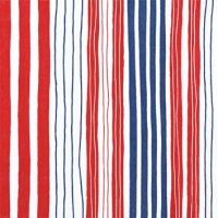 Servietten 25x25 cm - Striped red