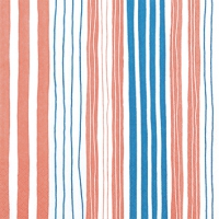 Servietten 25x25 cm - Striped orange