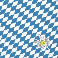 Servietten 33x33 cm - Edelweiss Bayern