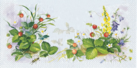Servietten 33x33 cm - Walderdbeeren Servietten 33x33 cm - Walderdbeeren