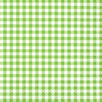 Servietten 33x33 cm - Karo green