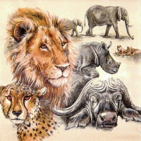 Servietten 33x33 cm - The Big Five