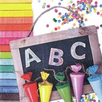 Servietten 33x33 cm - ABC 123 Servietten 33x33 cm - ABC 123