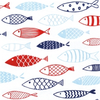 Servietten 33x33 cm - Fish on Tour