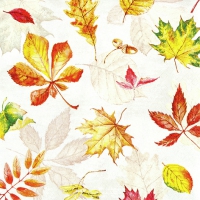 Servietten 33x33 cm - Scattered Foliage