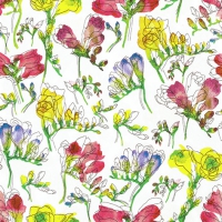 Servietten 33x33 cm - Vibrant Freesia