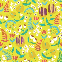 Servietten 33x33 cm - Tropical Flora sunny