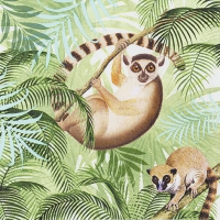 Servietten 33x33 cm - Lemurs