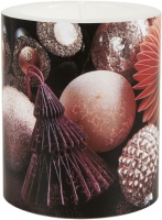 Dekorkerze - Mauve Baubles 99 mm