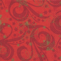 Servietten 25x25 cm - Classical Christmas red