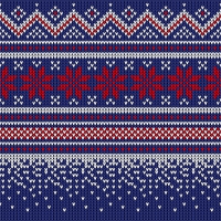 Servietten 25x25 cm - Knitted dark blue