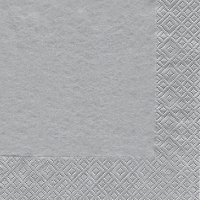 Servietten 25x25 cm - Uni silber