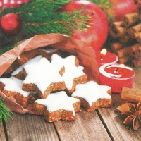 Servietten 33x33 cm - Cinnamon Stars