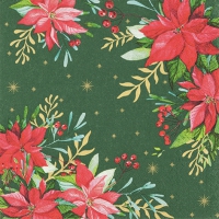 Servietten 33x33 cm - Traditional Poinsettia Servietten 33x33 cm - Traditional Poinsettia