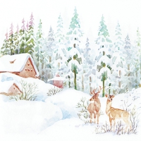 Servietten 33x33 cm - Winter Scene Servietten 33x33 cm - Winter Scene