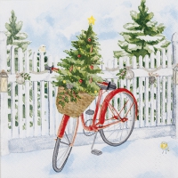 Servietten 33x33 cm - Christmas Bike Servietten 33x33 cm - Christmas Bike