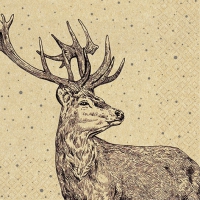 Servietten 33x33 cm - Proud Deer