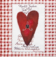 Servietten 33x33 cm -  Joulusydän