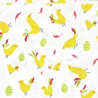 Servietten 33x33 cm - Tipuset valk 