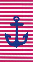 Buffet Servietten - YACHT CLUB ANCHOR red