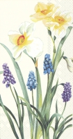 Buffet Servietten - SPRING FLOWERS cream