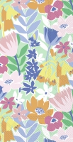 Buffet Servietten - FLOWER COLLAGE light green