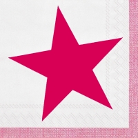 Servietten 25x25 cm - PURE STAR dark red