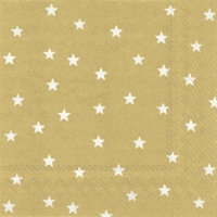 Servietten 25x25 cm - LITTLE STARS gold white