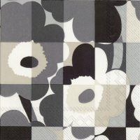 Servietten 25x25 cm - MINI-RUUTU-UNIKKO grey
