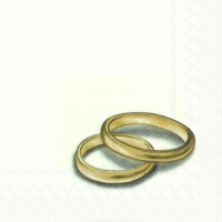Servietten 25x25 cm - RINGS gold