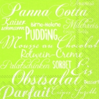 Servietten 25x25 cm - MITEINANDER ESSEN lime