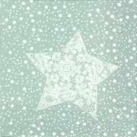 Servietten 25x25 cm - CHRISTMAS LACE silver